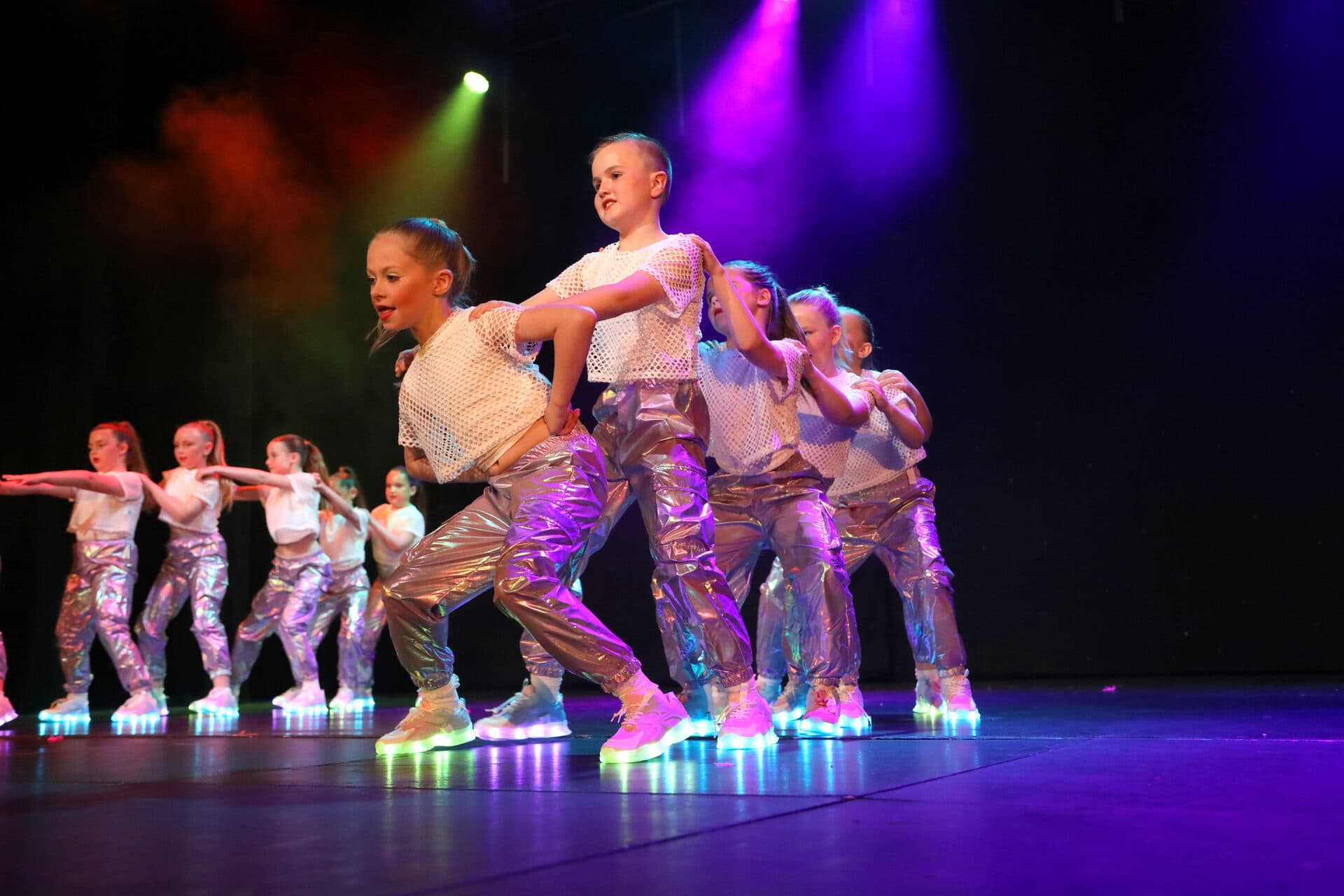 JA Performing Arts hip hop group with LED light-up trainers